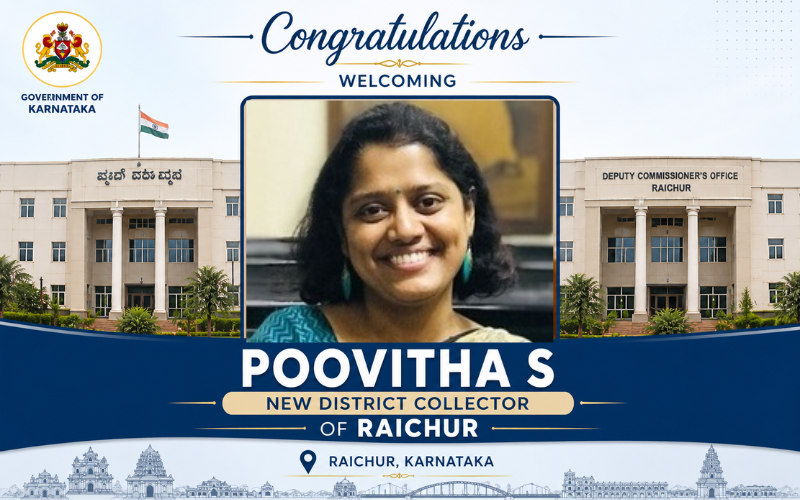 Poovitha S IAS New District Collector of Raichur